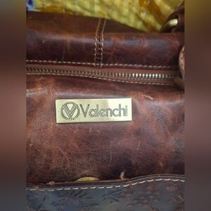 VALENCHI Brown Leather Shoulder Bag